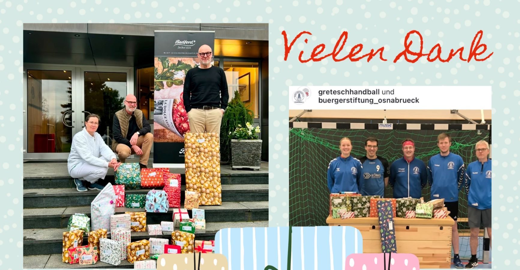 Vielen Dank für die Spenden für Aktion Weihnachtswünsche.